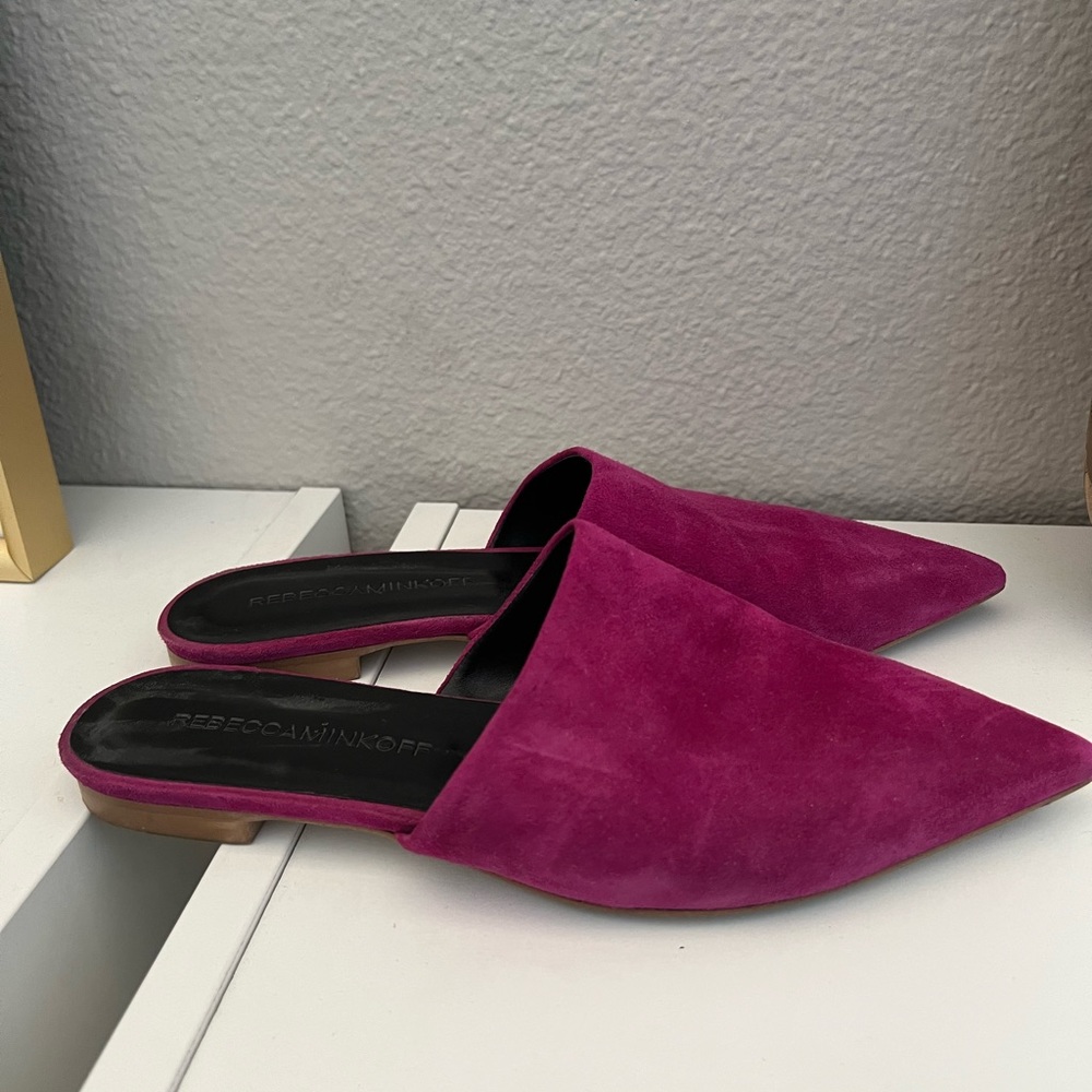 Rebecca Minkoff Fuschia Slides, size 7.5